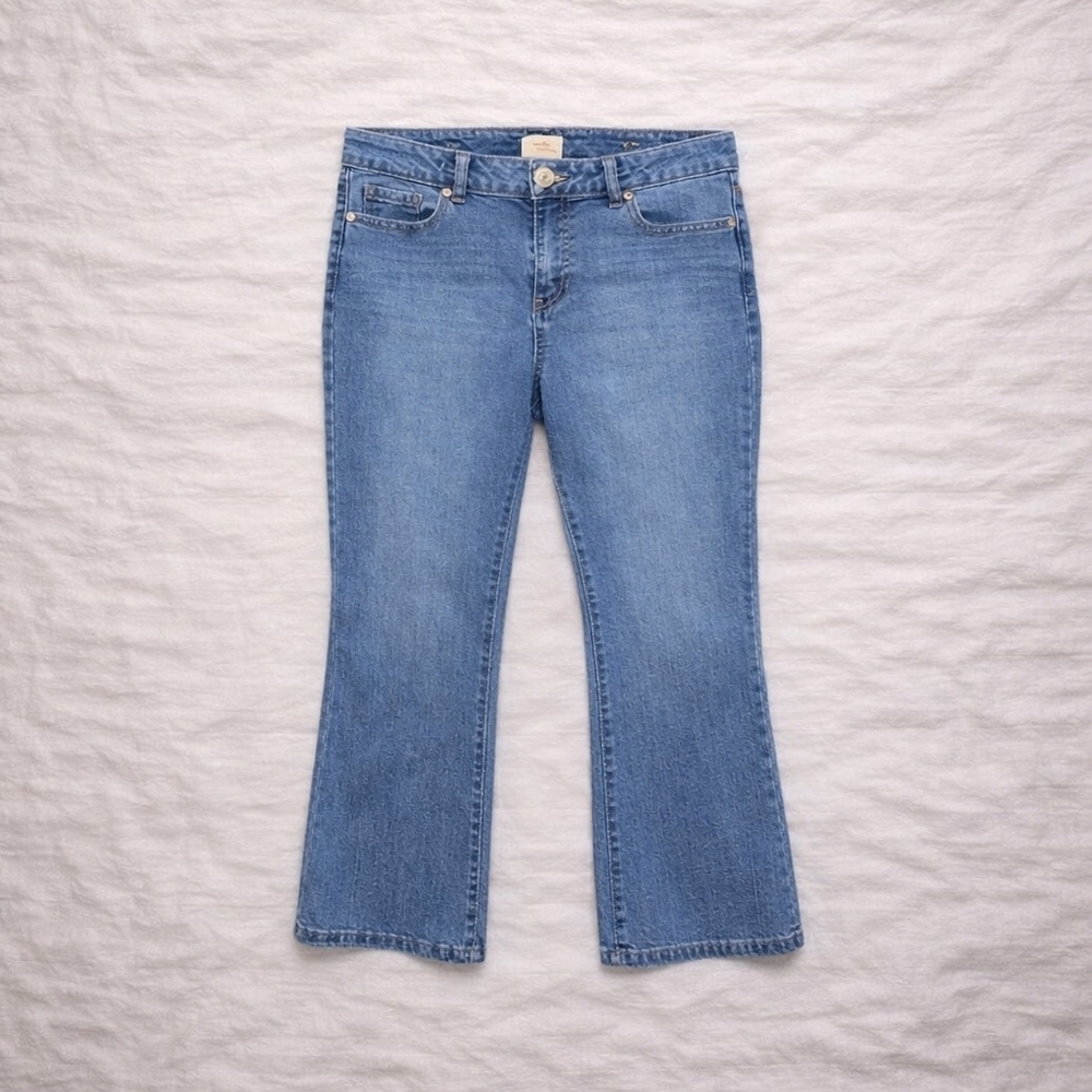 Camila Coelho Kick Flare Boho Y2K Inspired Cropped Jeans – Size 4